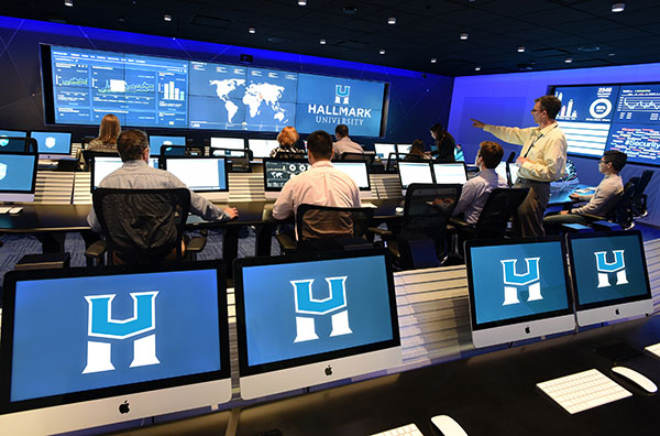 Hallmark University Cybersecurity Operations Center Mock Image