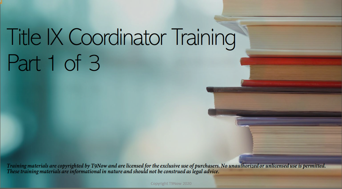 coordinator training part 1