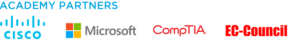 School of IT academy partners: Cisco, Microsoft, Comptia, and EC Council